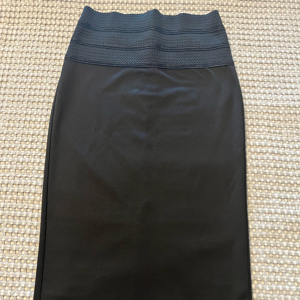 Bebe Elegant Black Pencil Skirt